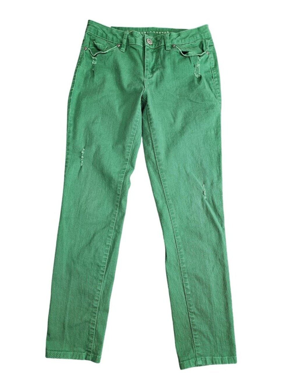 Lauren Conrad Skinny Jeans Womens 6 Green Mid Rise Slim Stretch Denim